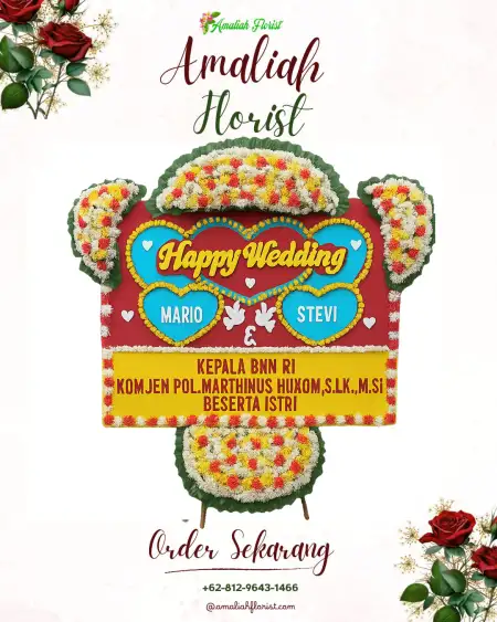 Papan Bunga Pernikahan Tobololo